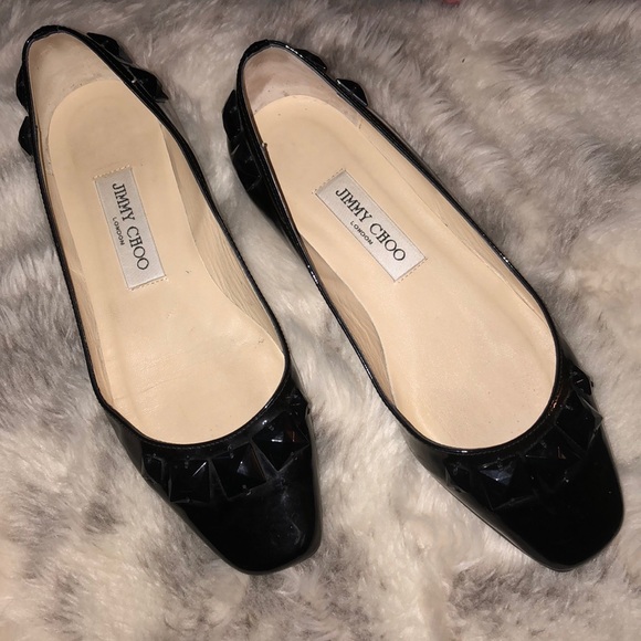 jimmy choo patent flats